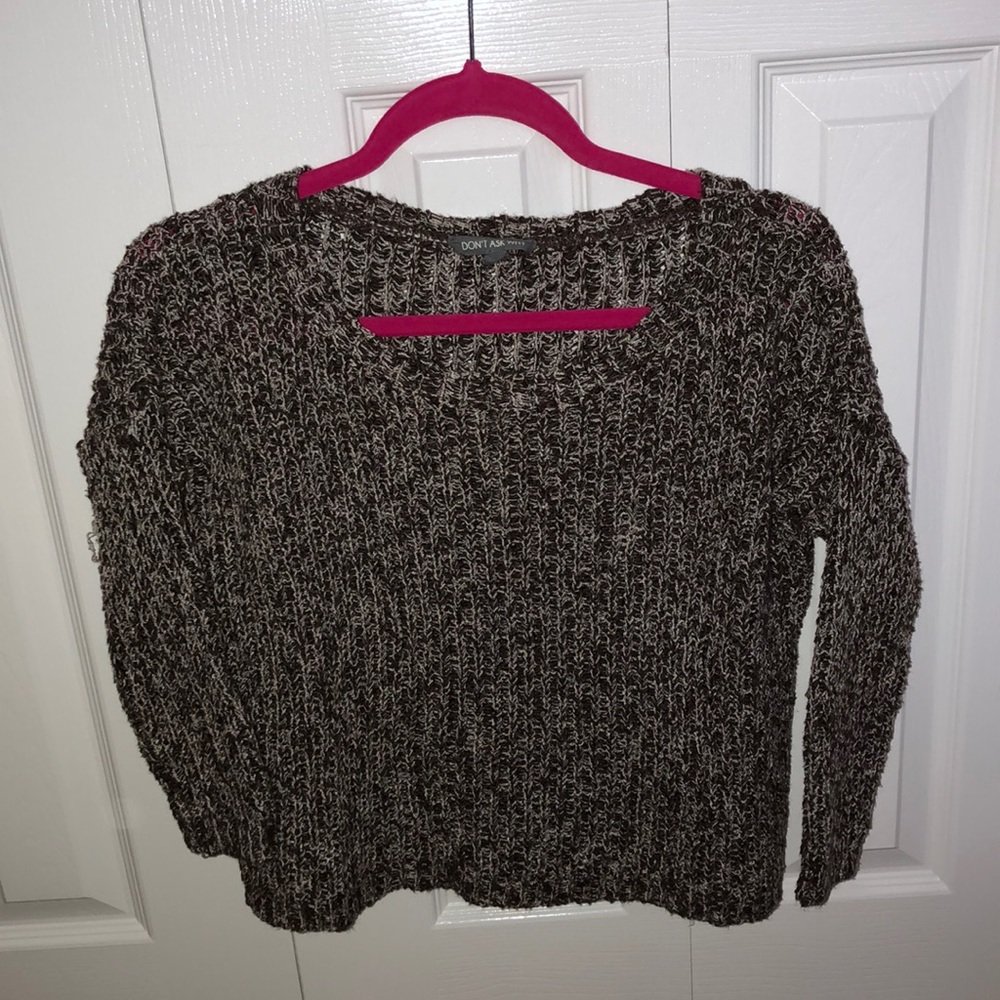 American Eagle “DON’T ASK WHY” Cropped Sweater